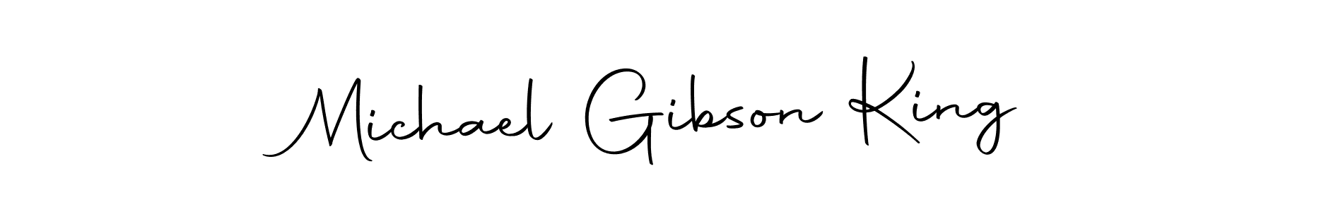 Create a beautiful signature design for name Michael Gibson King. With this signature (Autography-DOLnW) fonts, you can make a handwritten signature for free. Michael Gibson King signature style 10 images and pictures png