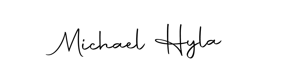 Design your own signature with our free online signature maker. With this signature software, you can create a handwritten (Autography-DOLnW) signature for name Michael Hyla. Michael Hyla signature style 10 images and pictures png