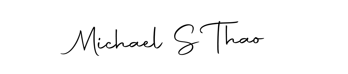 Create a beautiful signature design for name Michael S Thao. With this signature (Autography-DOLnW) fonts, you can make a handwritten signature for free. Michael S Thao signature style 10 images and pictures png