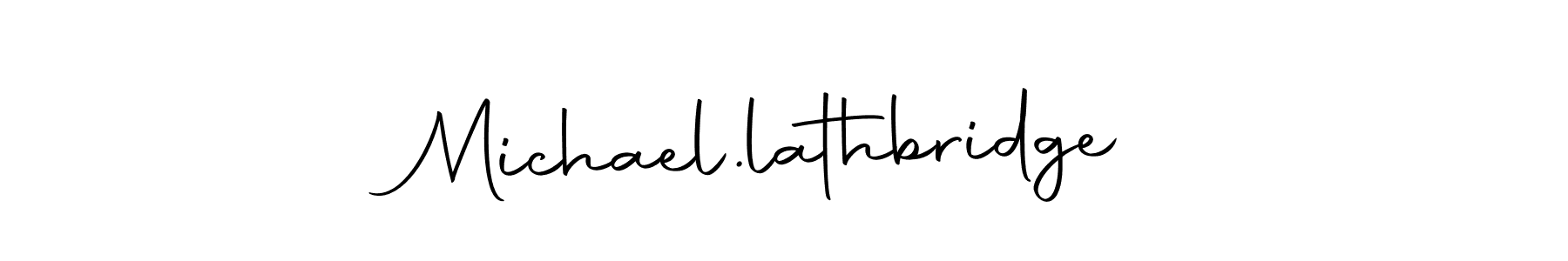 Use a signature maker to create a handwritten signature online. With this signature software, you can design (Autography-DOLnW) your own signature for name Michael.lathbridge. Michael.lathbridge signature style 10 images and pictures png