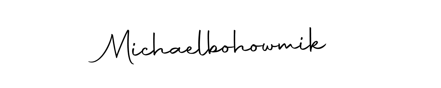 Make a beautiful signature design for name Michaelbohowmik. With this signature (Autography-DOLnW) style, you can create a handwritten signature for free. Michaelbohowmik signature style 10 images and pictures png