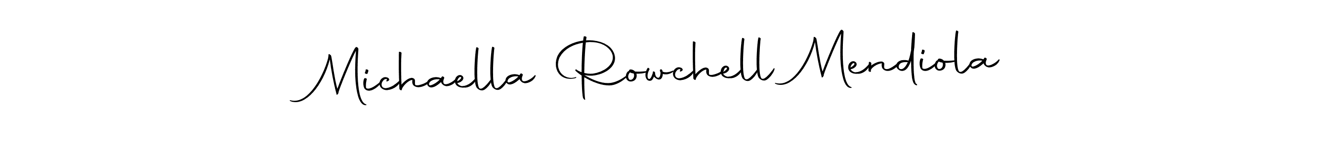 This is the best signature style for the Michaella Rowchell Mendiola name. Also you like these signature font (Autography-DOLnW). Mix name signature. Michaella Rowchell Mendiola signature style 10 images and pictures png