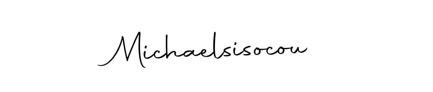 You should practise on your own different ways (Autography-DOLnW) to write your name (Michaelsisocou) in signature. don't let someone else do it for you. Michaelsisocou signature style 10 images and pictures png