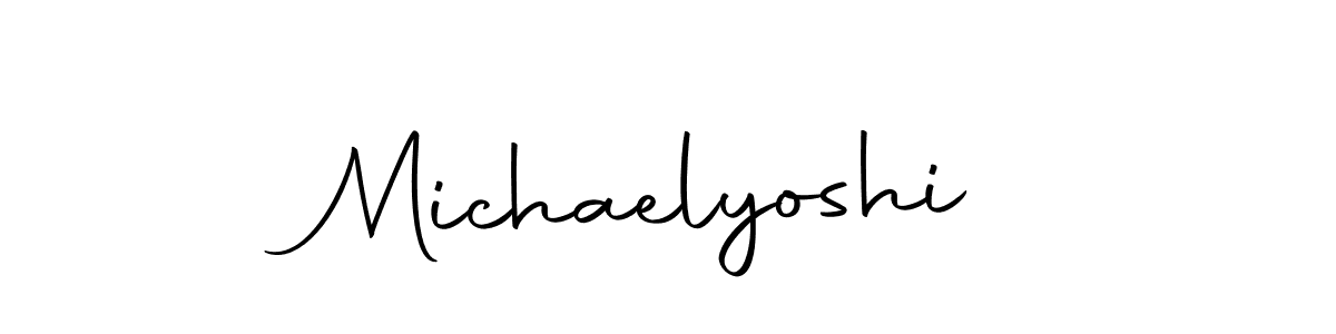 Make a beautiful signature design for name Michaelyoshi. With this signature (Autography-DOLnW) style, you can create a handwritten signature for free. Michaelyoshi signature style 10 images and pictures png