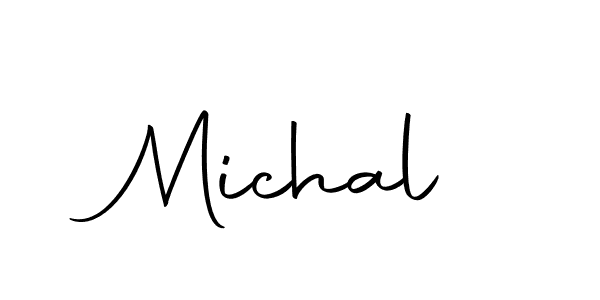 Use a signature maker to create a handwritten signature online. With this signature software, you can design (Autography-DOLnW) your own signature for name Michal. Michal signature style 10 images and pictures png