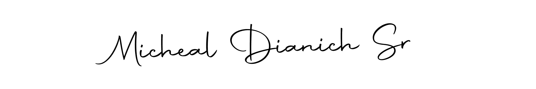 Here are the top 10 professional signature styles for the name Micheal Dianich Sr. These are the best autograph styles you can use for your name. Micheal Dianich Sr signature style 10 images and pictures png