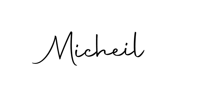 Make a beautiful signature design for name Micheil. With this signature (Autography-DOLnW) style, you can create a handwritten signature for free. Micheil signature style 10 images and pictures png