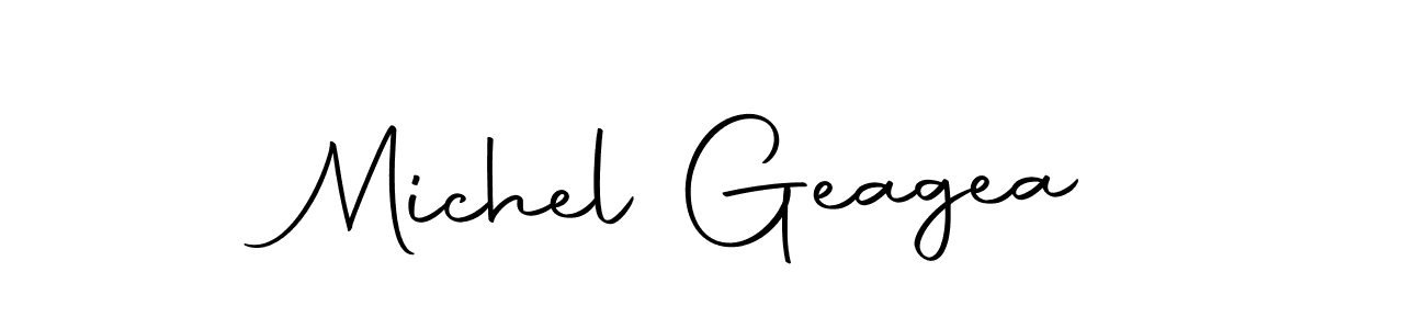 Create a beautiful signature design for name Michel Geagea. With this signature (Autography-DOLnW) fonts, you can make a handwritten signature for free. Michel Geagea signature style 10 images and pictures png