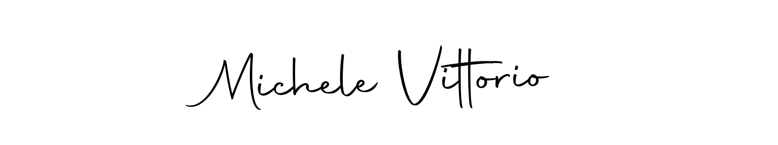 Create a beautiful signature design for name Michele Vittorio. With this signature (Autography-DOLnW) fonts, you can make a handwritten signature for free. Michele Vittorio signature style 10 images and pictures png