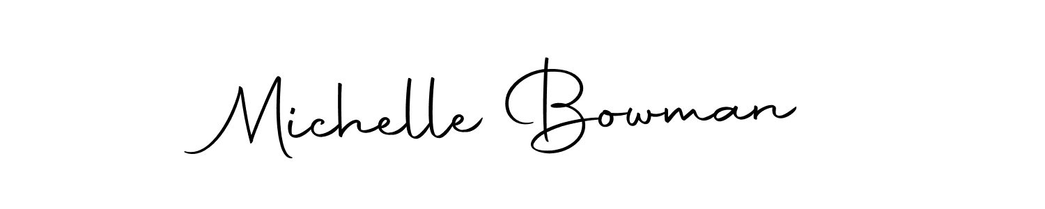Design your own signature with our free online signature maker. With this signature software, you can create a handwritten (Autography-DOLnW) signature for name Michelle Bowman. Michelle Bowman signature style 10 images and pictures png