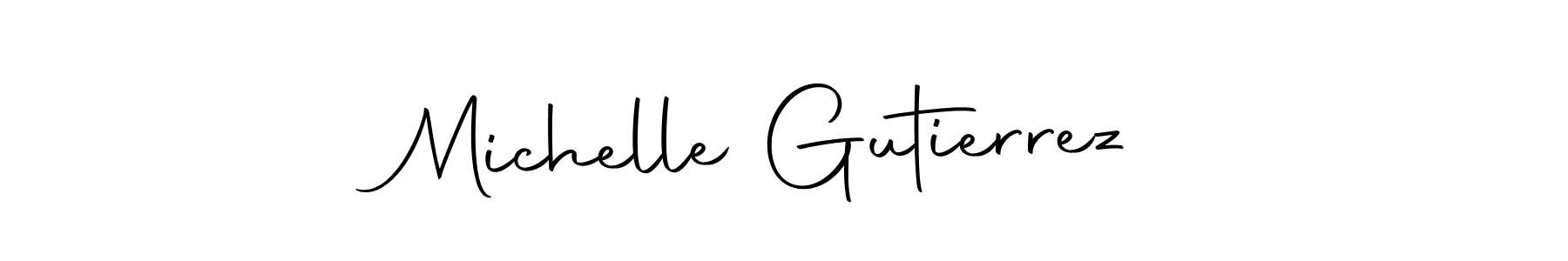 Create a beautiful signature design for name Michelle Gutierrez. With this signature (Autography-DOLnW) fonts, you can make a handwritten signature for free. Michelle Gutierrez signature style 10 images and pictures png