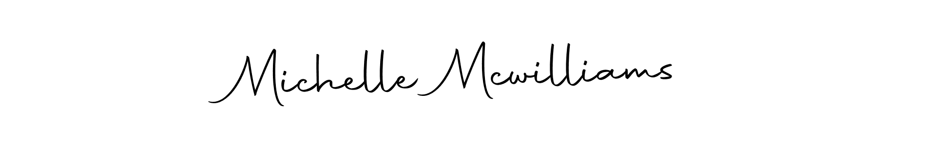 Create a beautiful signature design for name Michelle Mcwilliams. With this signature (Autography-DOLnW) fonts, you can make a handwritten signature for free. Michelle Mcwilliams signature style 10 images and pictures png