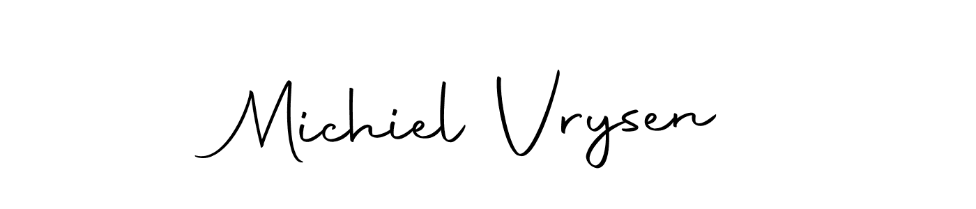 Make a beautiful signature design for name Michiel Vrysen. With this signature (Autography-DOLnW) style, you can create a handwritten signature for free. Michiel Vrysen signature style 10 images and pictures png