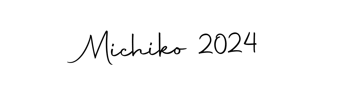 Design your own signature with our free online signature maker. With this signature software, you can create a handwritten (Autography-DOLnW) signature for name Michiko 2024. Michiko 2024 signature style 10 images and pictures png