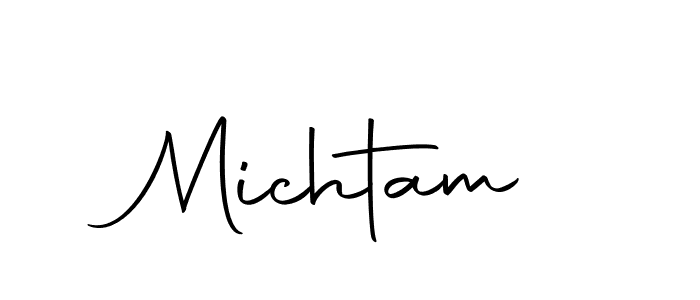 Michtam stylish signature style. Best Handwritten Sign (Autography-DOLnW) for my name. Handwritten Signature Collection Ideas for my name Michtam. Michtam signature style 10 images and pictures png