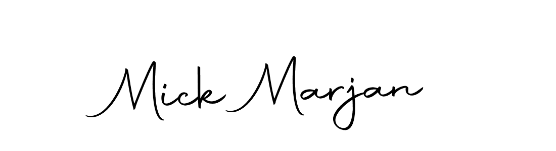 Design your own signature with our free online signature maker. With this signature software, you can create a handwritten (Autography-DOLnW) signature for name Mick Marjan. Mick Marjan signature style 10 images and pictures png