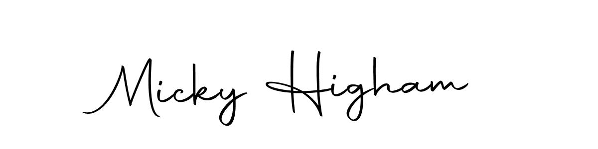 Micky Higham stylish signature style. Best Handwritten Sign (Autography-DOLnW) for my name. Handwritten Signature Collection Ideas for my name Micky Higham. Micky Higham signature style 10 images and pictures png