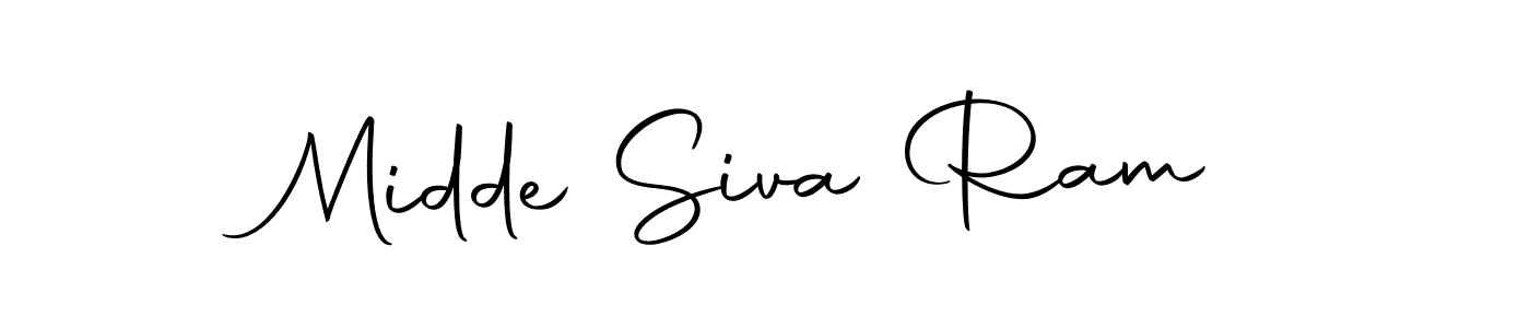 How to make Midde Siva Ram name signature. Use Autography-DOLnW style for creating short signs online. This is the latest handwritten sign. Midde Siva Ram signature style 10 images and pictures png