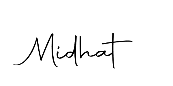 Create a beautiful signature design for name Midhat. With this signature (Autography-DOLnW) fonts, you can make a handwritten signature for free. Midhat signature style 10 images and pictures png