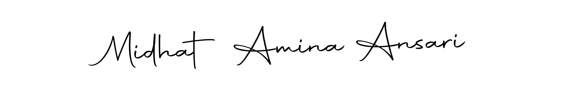 The best way (Autography-DOLnW) to make a short signature is to pick only two or three words in your name. The name Midhat Amina Ansari include a total of six letters. For converting this name. Midhat Amina Ansari signature style 10 images and pictures png