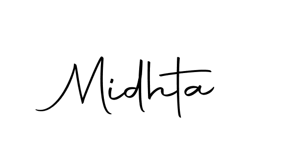 Make a beautiful signature design for name Midhta. With this signature (Autography-DOLnW) style, you can create a handwritten signature for free. Midhta signature style 10 images and pictures png