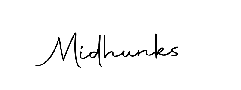 Make a short Midhunks signature style. Manage your documents anywhere anytime using Autography-DOLnW. Create and add eSignatures, submit forms, share and send files easily. Midhunks signature style 10 images and pictures png