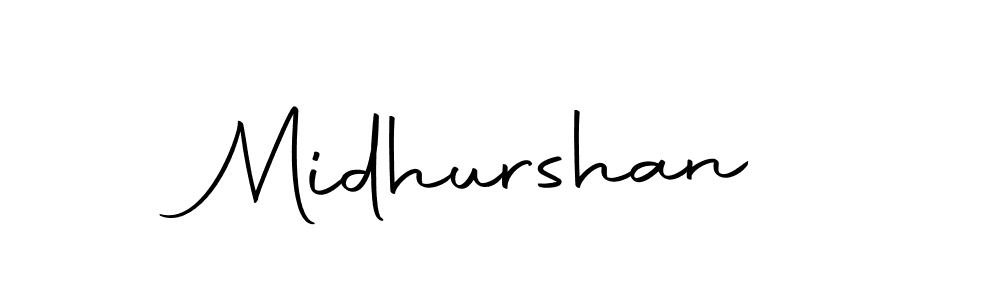 Create a beautiful signature design for name Midhurshan. With this signature (Autography-DOLnW) fonts, you can make a handwritten signature for free. Midhurshan signature style 10 images and pictures png