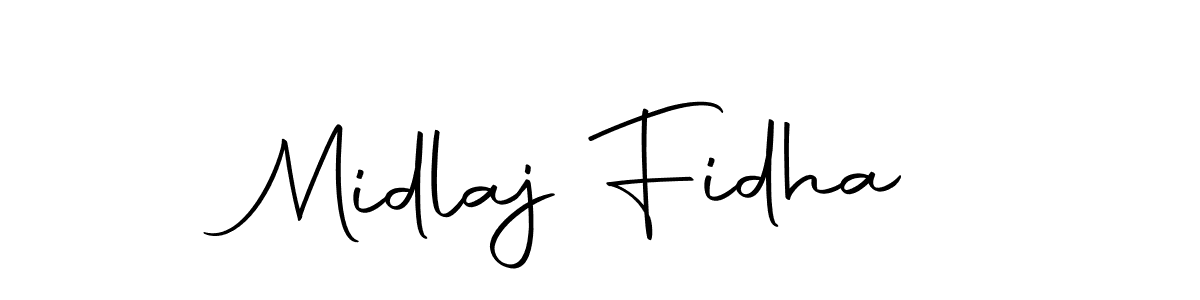 The best way (Autography-DOLnW) to make a short signature is to pick only two or three words in your name. The name Midlaj Fidha include a total of six letters. For converting this name. Midlaj Fidha signature style 10 images and pictures png