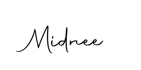 How to make Midnee name signature. Use Autography-DOLnW style for creating short signs online. This is the latest handwritten sign. Midnee signature style 10 images and pictures png