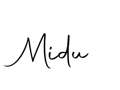 Make a beautiful signature design for name Midu. With this signature (Autography-DOLnW) style, you can create a handwritten signature for free. Midu signature style 10 images and pictures png