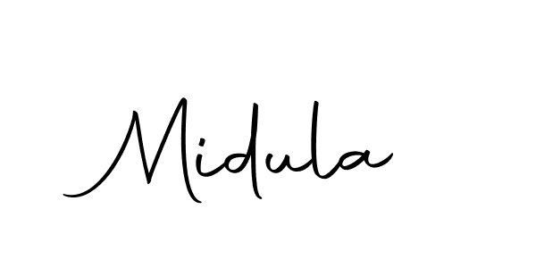 Design your own signature with our free online signature maker. With this signature software, you can create a handwritten (Autography-DOLnW) signature for name Midula. Midula signature style 10 images and pictures png
