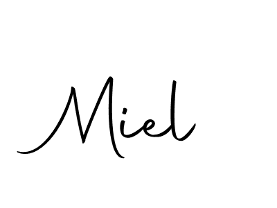 Design your own signature with our free online signature maker. With this signature software, you can create a handwritten (Autography-DOLnW) signature for name Miel. Miel signature style 10 images and pictures png