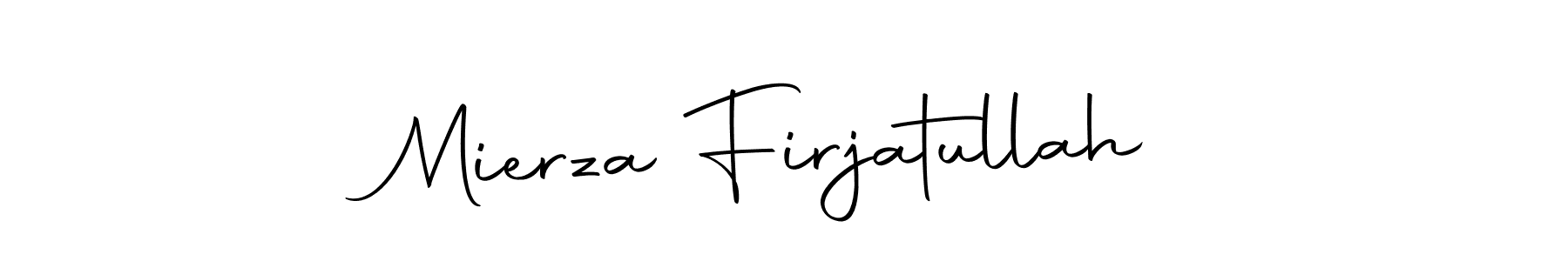Autography-DOLnW is a professional signature style that is perfect for those who want to add a touch of class to their signature. It is also a great choice for those who want to make their signature more unique. Get Mierza Firjatullah name to fancy signature for free. Mierza Firjatullah signature style 10 images and pictures png