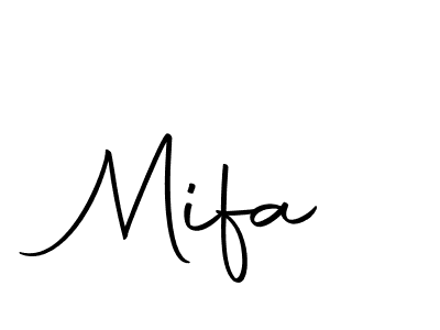 Use a signature maker to create a handwritten signature online. With this signature software, you can design (Autography-DOLnW) your own signature for name Mifa. Mifa signature style 10 images and pictures png