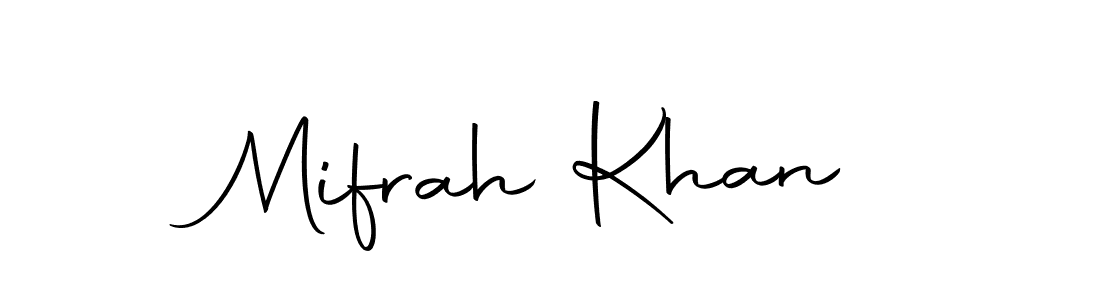 Make a beautiful signature design for name Mifrah Khan. With this signature (Autography-DOLnW) style, you can create a handwritten signature for free. Mifrah Khan signature style 10 images and pictures png
