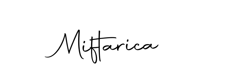 You can use this online signature creator to create a handwritten signature for the name Miftarica. This is the best online autograph maker. Miftarica signature style 10 images and pictures png