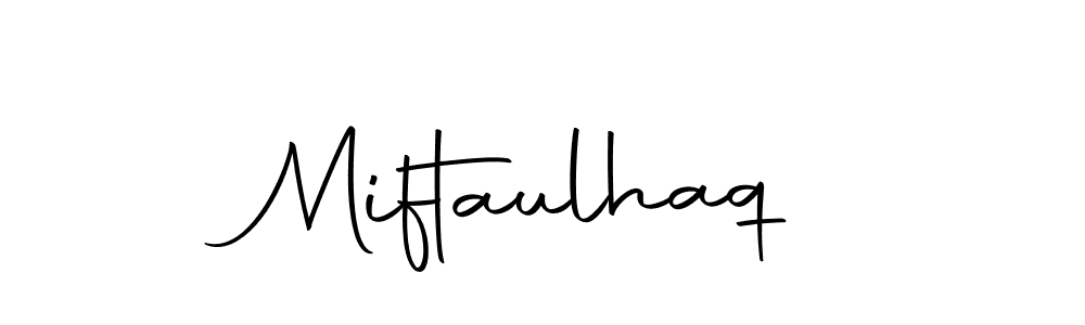 Use a signature maker to create a handwritten signature online. With this signature software, you can design (Autography-DOLnW) your own signature for name Miftaulhaq. Miftaulhaq signature style 10 images and pictures png