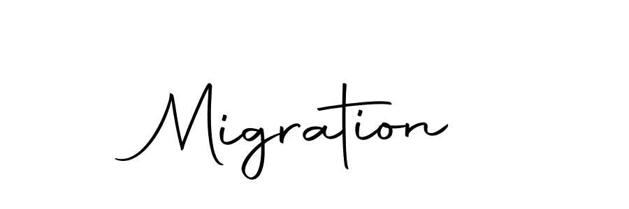 Use a signature maker to create a handwritten signature online. With this signature software, you can design (Autography-DOLnW) your own signature for name Migration. Migration signature style 10 images and pictures png