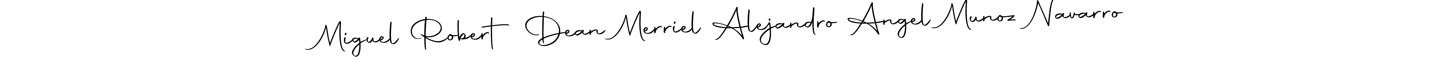 if you are searching for the best signature style for your name Miguel Robert Dean Merriel Alejandro Angel Munoz Navarro. so please give up your signature search. here we have designed multiple signature styles  using Autography-DOLnW. Miguel Robert Dean Merriel Alejandro Angel Munoz Navarro signature style 10 images and pictures png