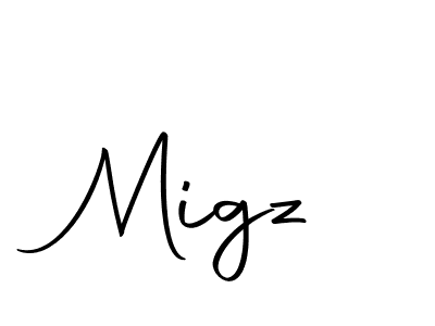 How to make Migz signature? Autography-DOLnW is a professional autograph style. Create handwritten signature for Migz name. Migz signature style 10 images and pictures png