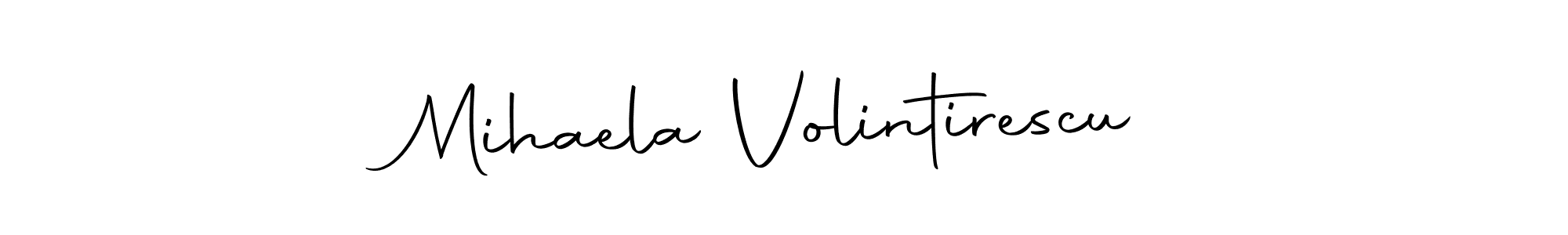 How to make Mihaela Volintirescu name signature. Use Autography-DOLnW style for creating short signs online. This is the latest handwritten sign. Mihaela Volintirescu signature style 10 images and pictures png