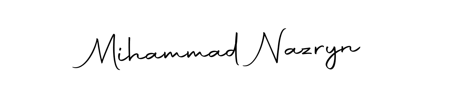 Mihammad Nazryn stylish signature style. Best Handwritten Sign (Autography-DOLnW) for my name. Handwritten Signature Collection Ideas for my name Mihammad Nazryn. Mihammad Nazryn signature style 10 images and pictures png