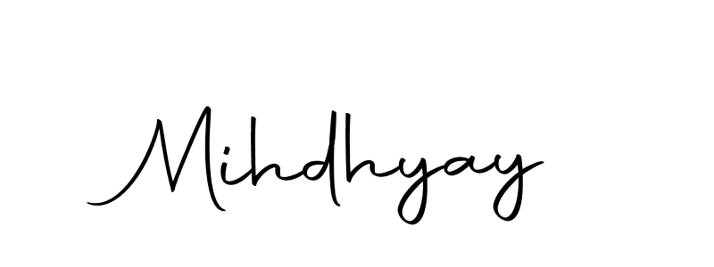 Make a beautiful signature design for name Mihdhyay. With this signature (Autography-DOLnW) style, you can create a handwritten signature for free. Mihdhyay signature style 10 images and pictures png