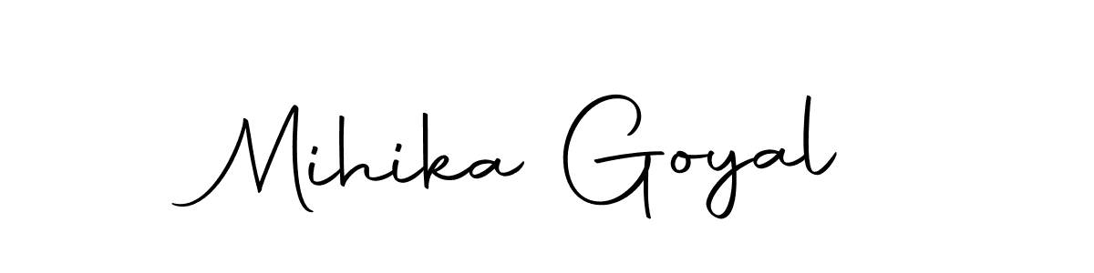 You can use this online signature creator to create a handwritten signature for the name Mihika Goyal. This is the best online autograph maker. Mihika Goyal signature style 10 images and pictures png