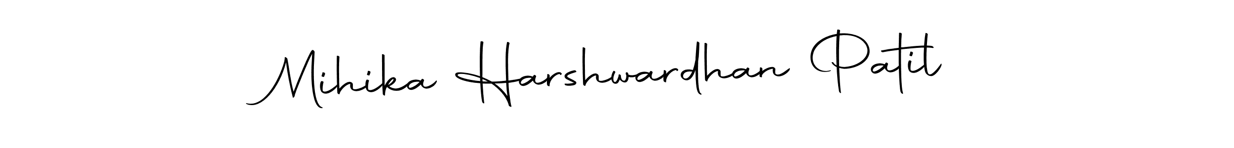 This is the best signature style for the Mihika Harshwardhan Patil name. Also you like these signature font (Autography-DOLnW). Mix name signature. Mihika Harshwardhan Patil signature style 10 images and pictures png