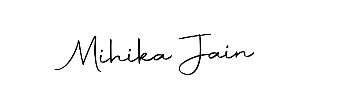 Design your own signature with our free online signature maker. With this signature software, you can create a handwritten (Autography-DOLnW) signature for name Mihika Jain. Mihika Jain signature style 10 images and pictures png