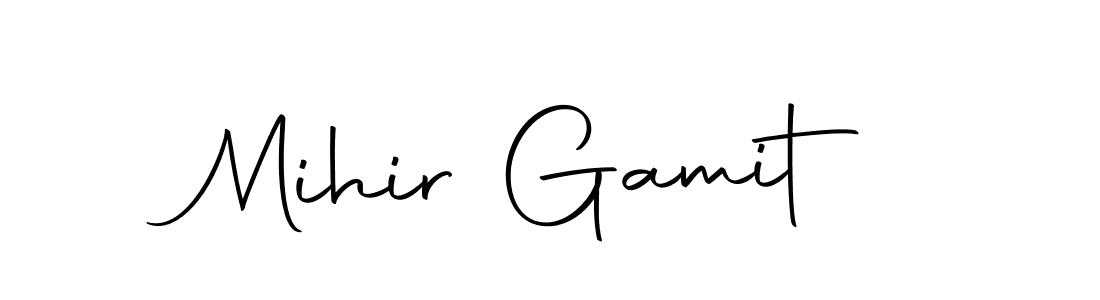 How to make Mihir Gamit name signature. Use Autography-DOLnW style for creating short signs online. This is the latest handwritten sign. Mihir Gamit signature style 10 images and pictures png