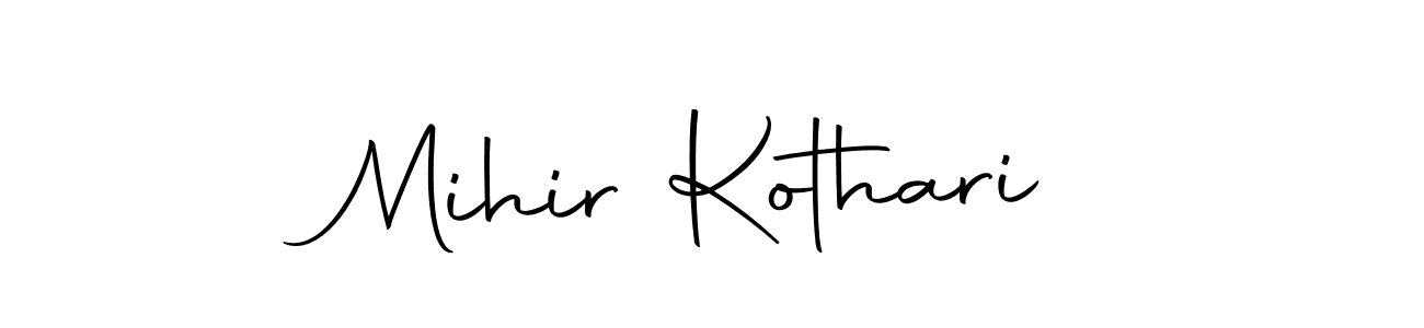 How to make Mihir Kothari name signature. Use Autography-DOLnW style for creating short signs online. This is the latest handwritten sign. Mihir Kothari signature style 10 images and pictures png