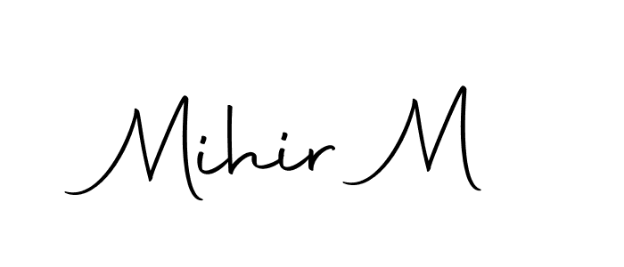 How to make Mihir M signature? Autography-DOLnW is a professional autograph style. Create handwritten signature for Mihir M name. Mihir M signature style 10 images and pictures png