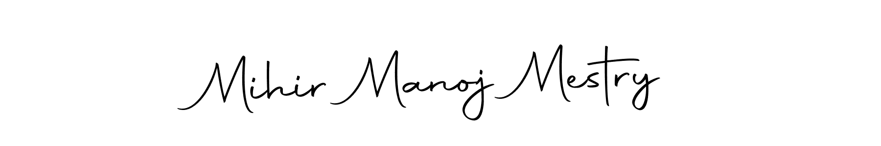 Create a beautiful signature design for name Mihir Manoj Mestry. With this signature (Autography-DOLnW) fonts, you can make a handwritten signature for free. Mihir Manoj Mestry signature style 10 images and pictures png